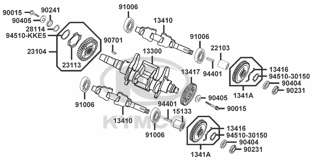 Kurbelwelle - Ausgleichswelle