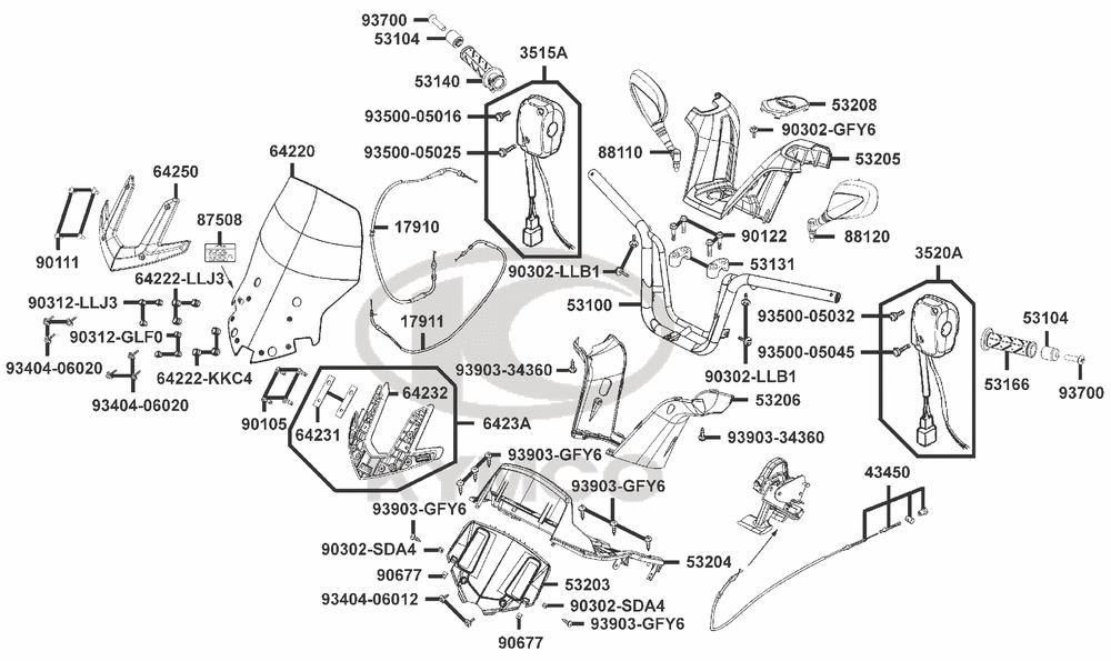 Lenker, Spiegel & Verkleidun