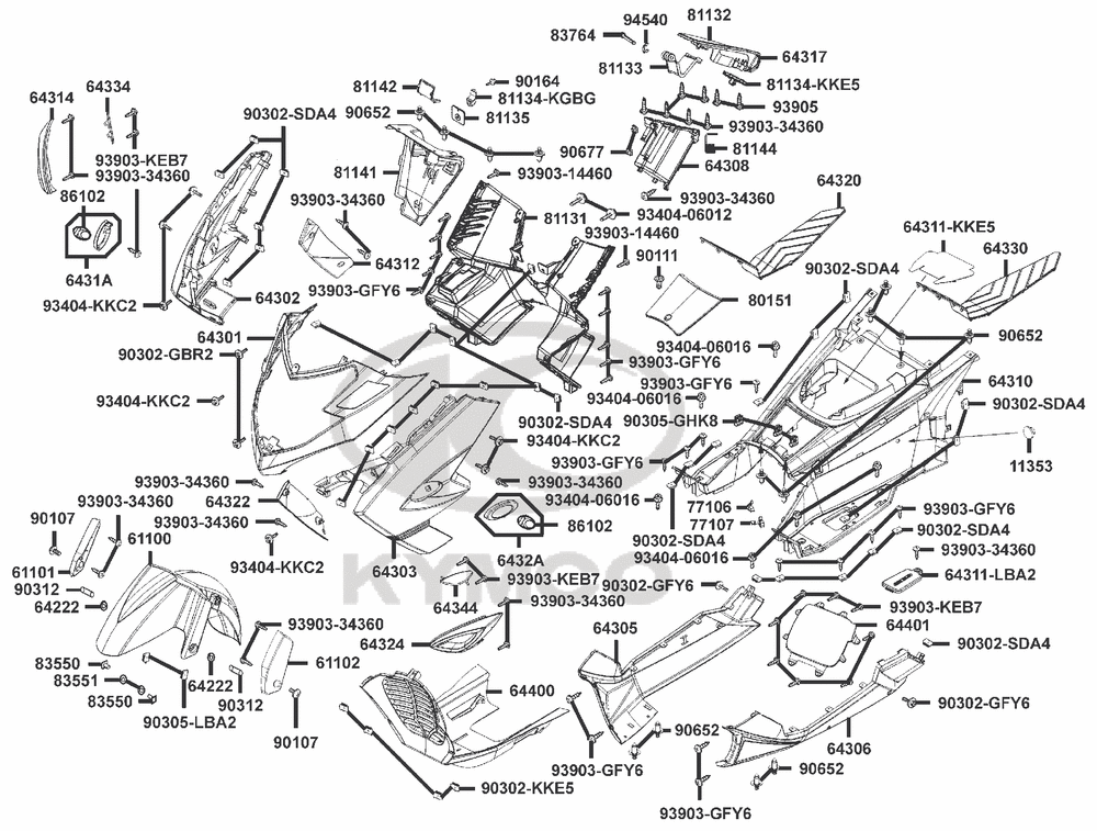 Verkleidung vorne - Trittbrett