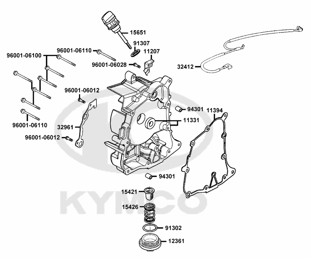 Kurbelgehäusedeckel rechts