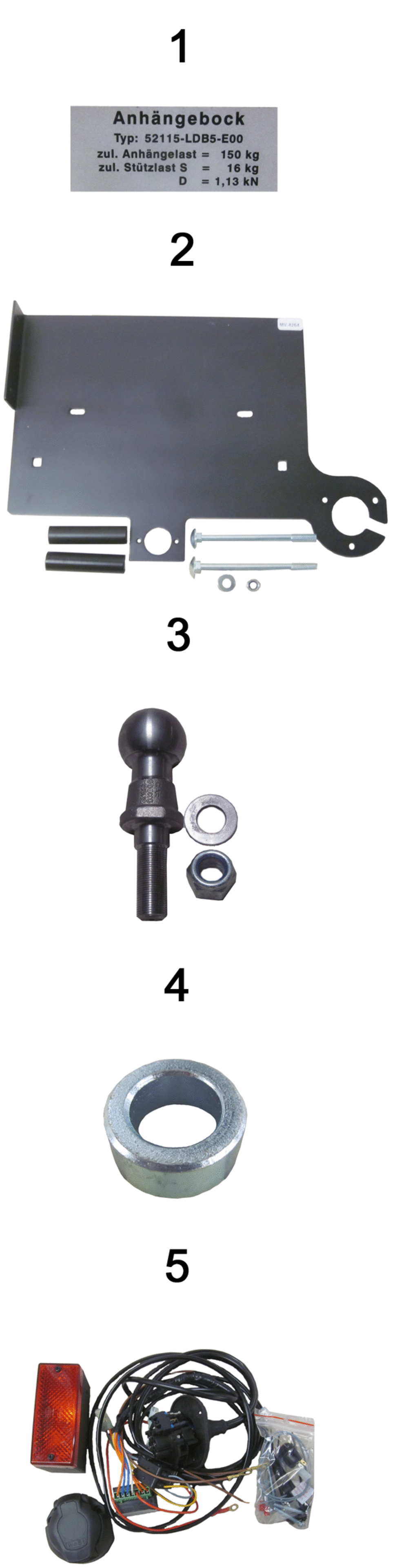 Ersatzteile für Anhängerkupplung - Umgerüstete Fahrzeuge