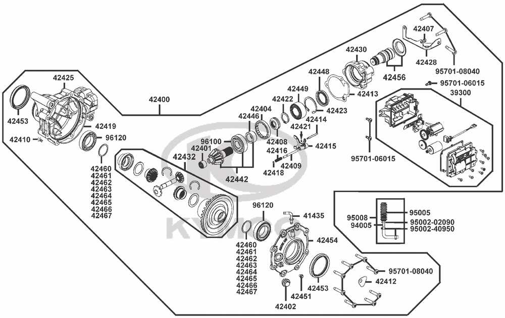 Kardangetriebe vorne