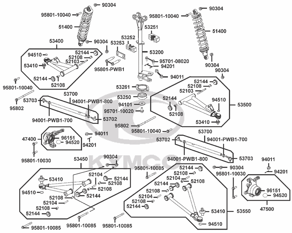 Lenkung-Radaufhängung-Dämpfer vo