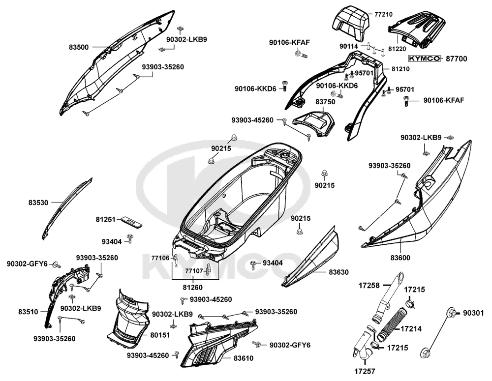 Verkleidung hinten & Helmbox