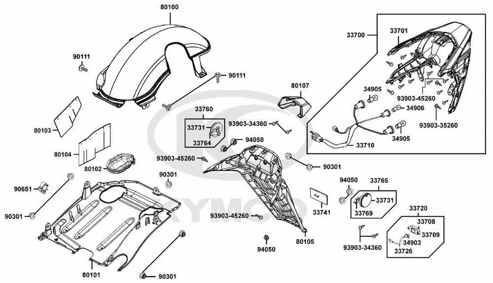 Rücklicht - Kotflügel hinten