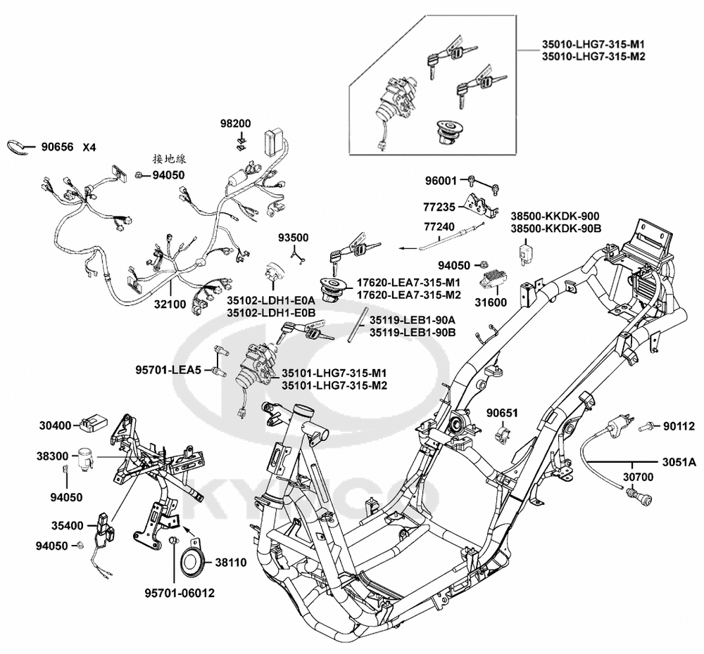 Elektrische Anlage & Schlosssatz