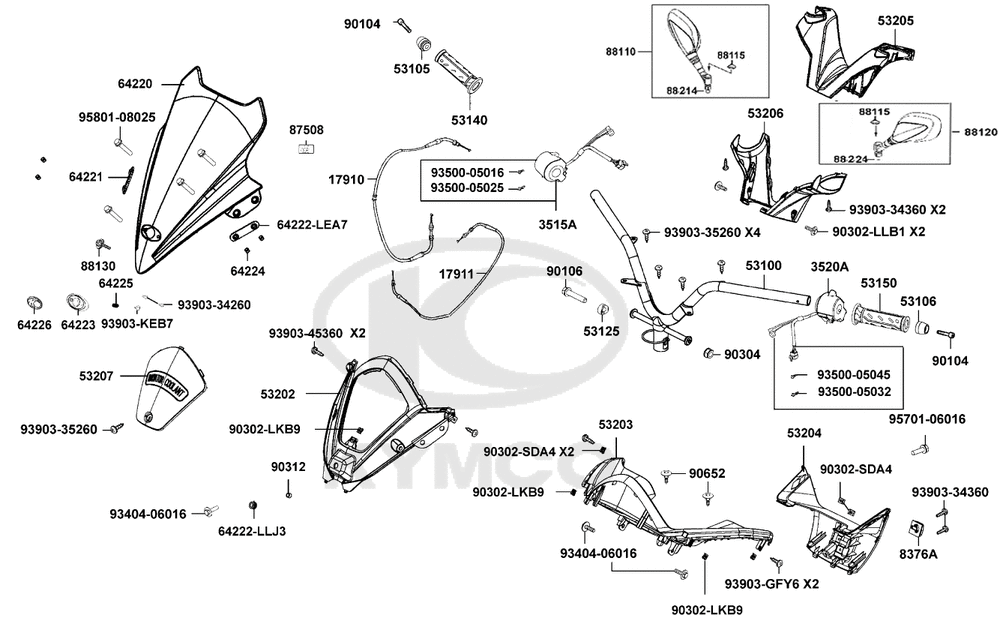 Lenker, Spiegel & Bowdenzüge