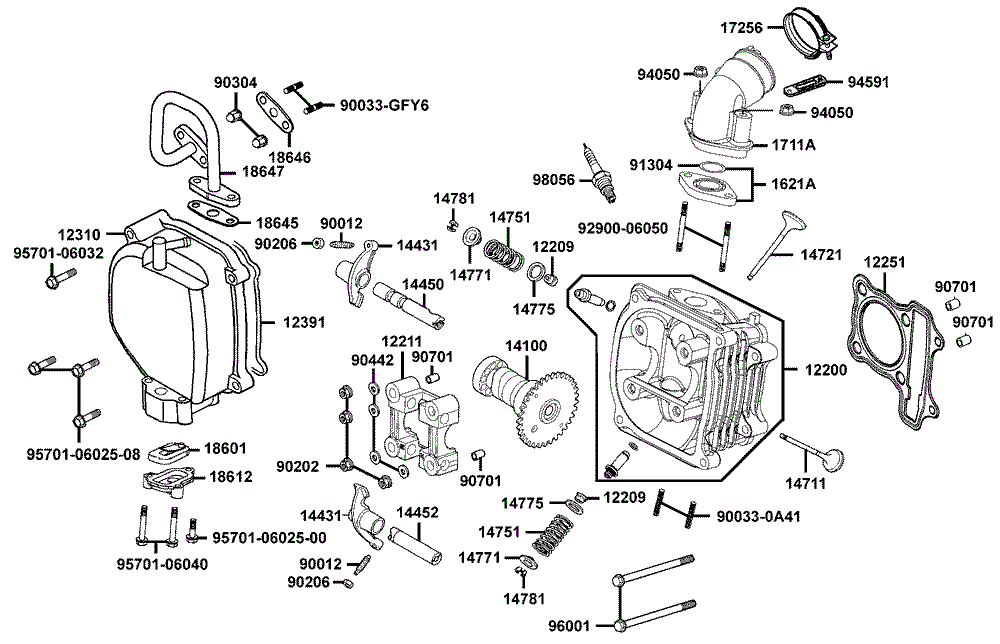 Zylinderkopf  & Ventiltrieb