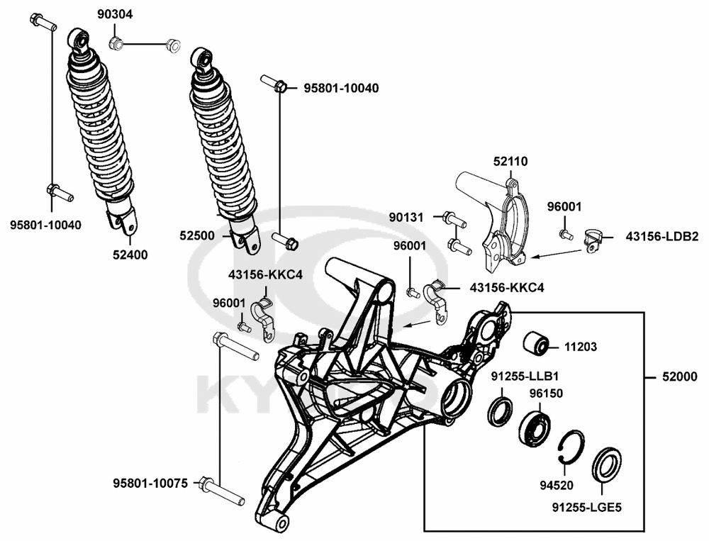 Stoßdämpfer & Schwingarm hinten