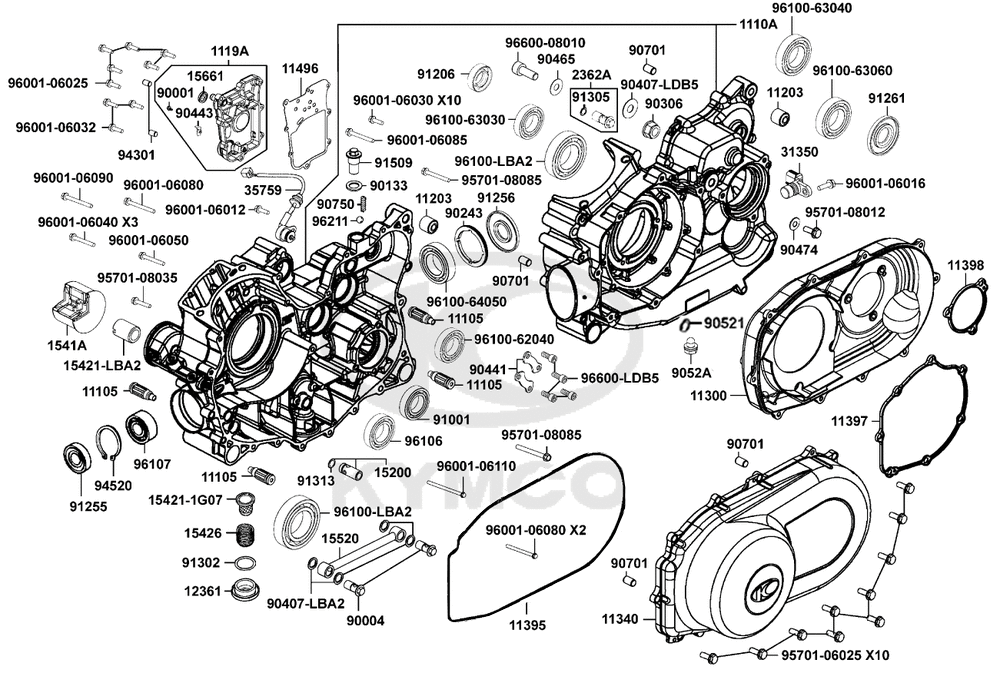 Kurbelgehäuse & Variomatikdeckel