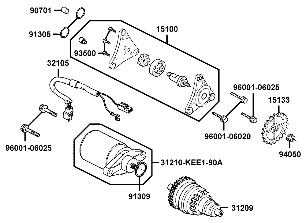 Elektrischer Anlasser & Ölpumpe