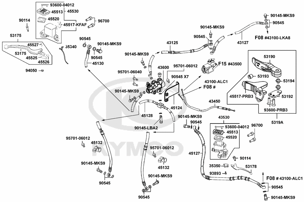 Hauptbremszylinder vorne & Bremsschläuche