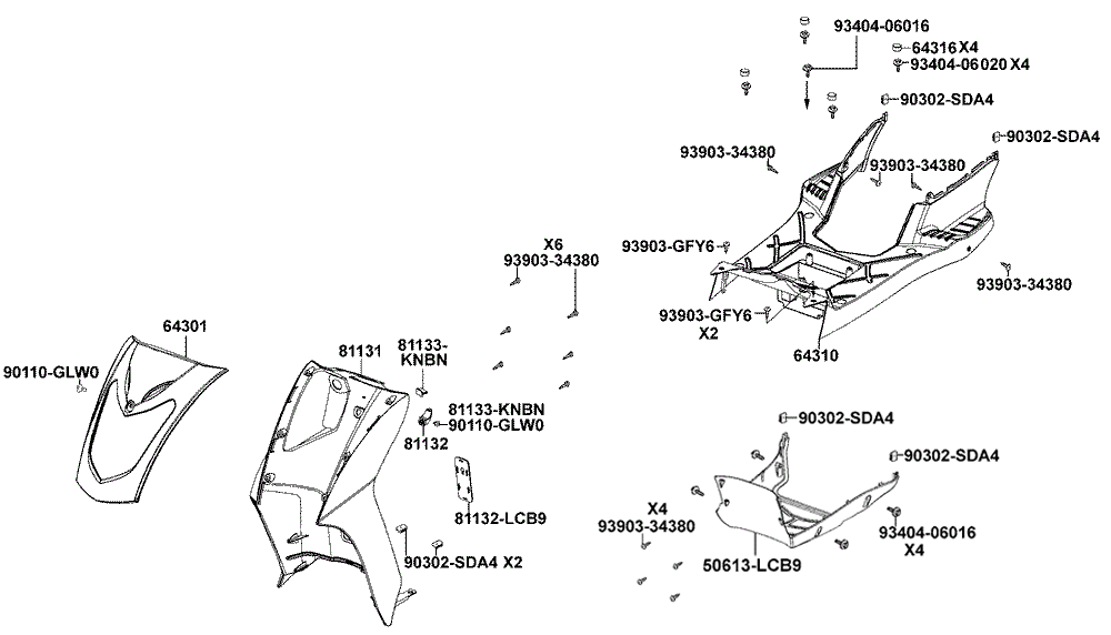 Verkleidungen vorne & Trittbrett