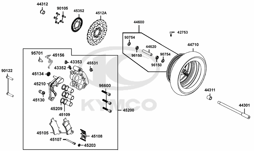 Vorderrad mit Bremse