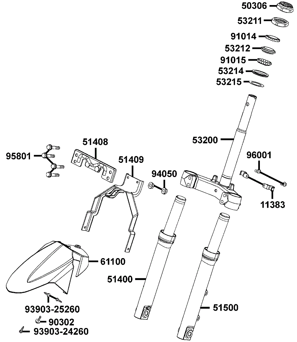 Gabel & Kotflügel vorne