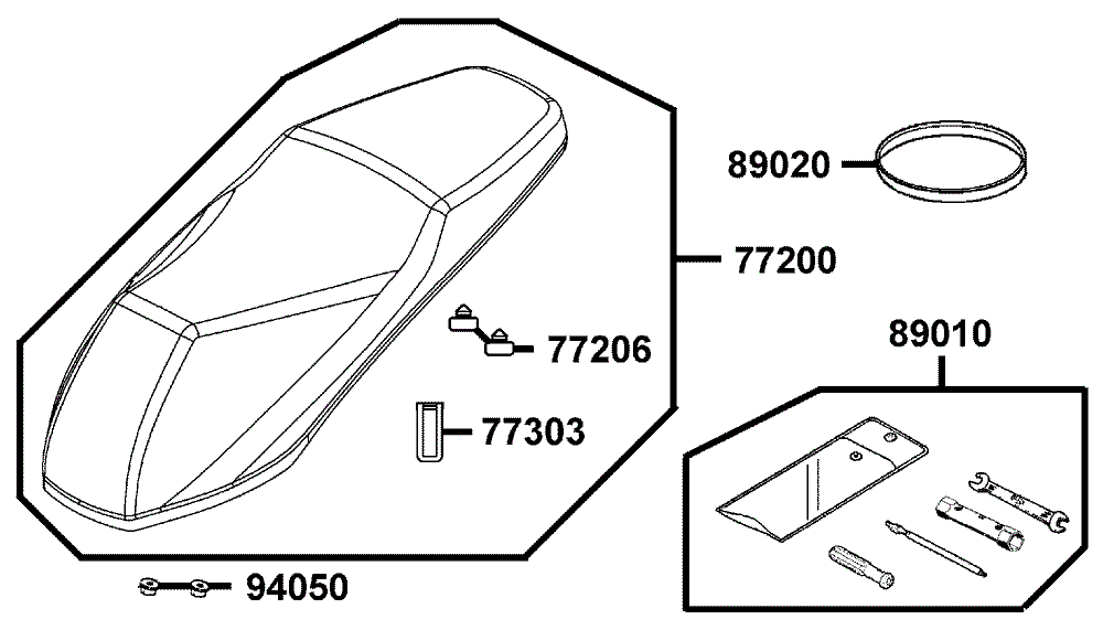 Sitzbank & Bordwerkzeug