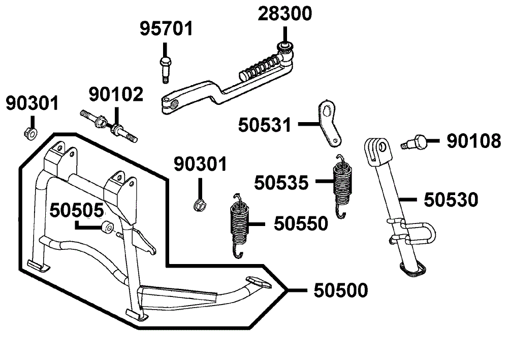 Ständer & Kickstarterhebel