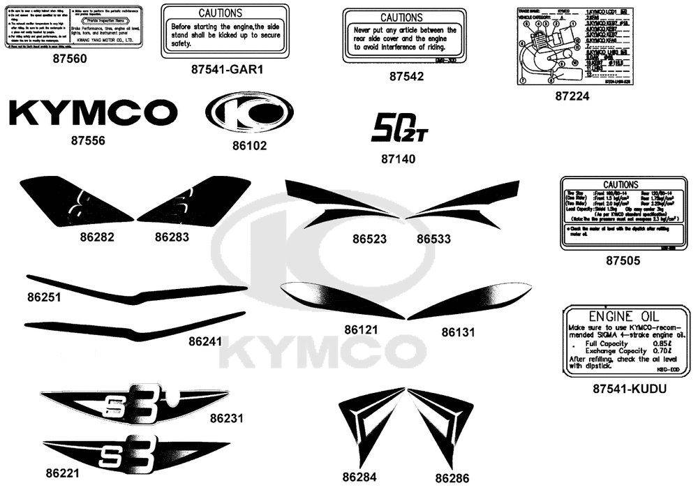 Aufkleber, Embleme & Hinweis - Schilder