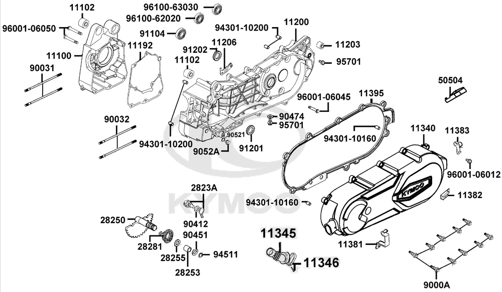 Kurbelgehäuse & Variomatikdeckel