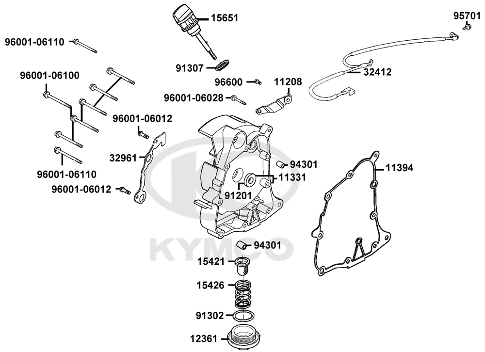 Kurbelgehäusedeckel rechts