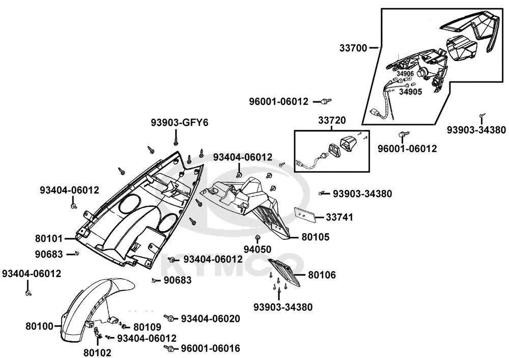 Rücklicht & hintere Radabdeckung