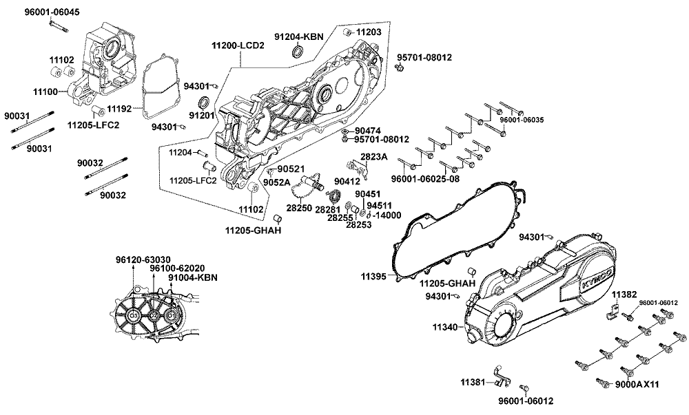 Kurbelgehäuse & Variomatikdeckel