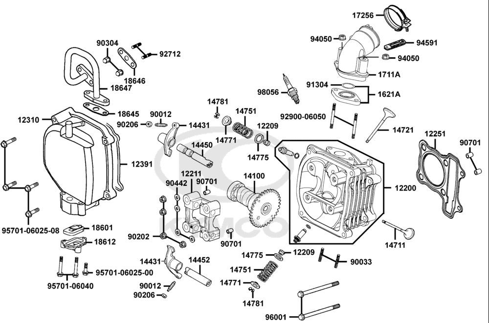 Zylinderkopf  & Ventiltrieb