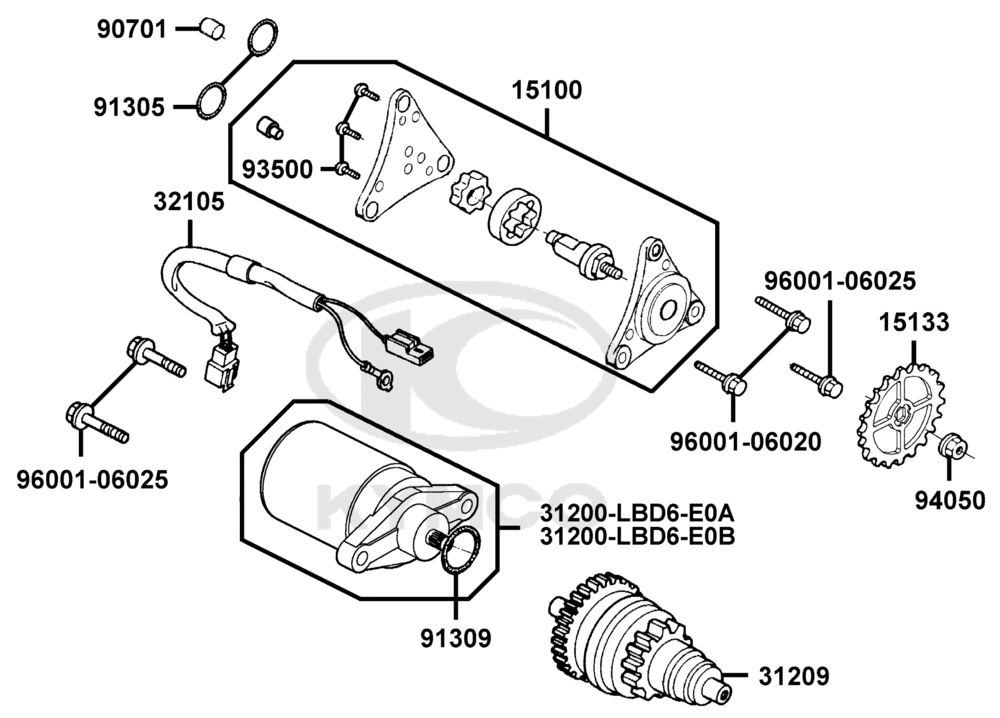 Elektrischer Anlasser & Ölpumpe