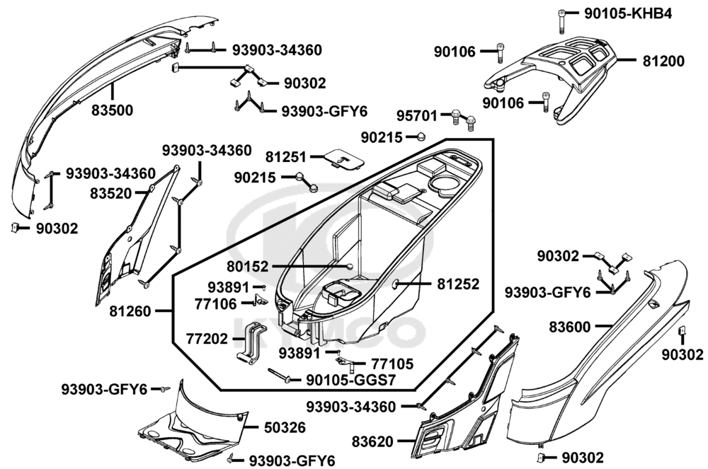 Verkleidungen hinten & Helmbox
