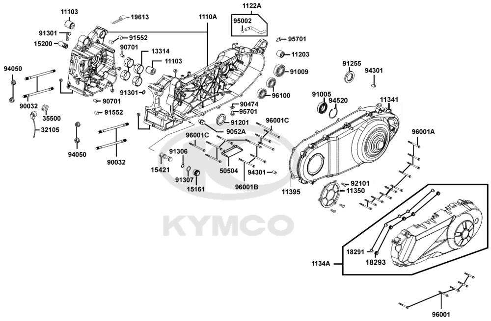 Kurbelgehäuse & Variomatikdeckel