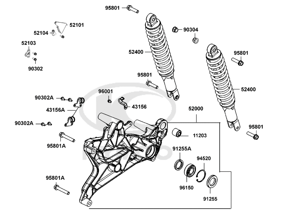 Stossdämpfer hinten