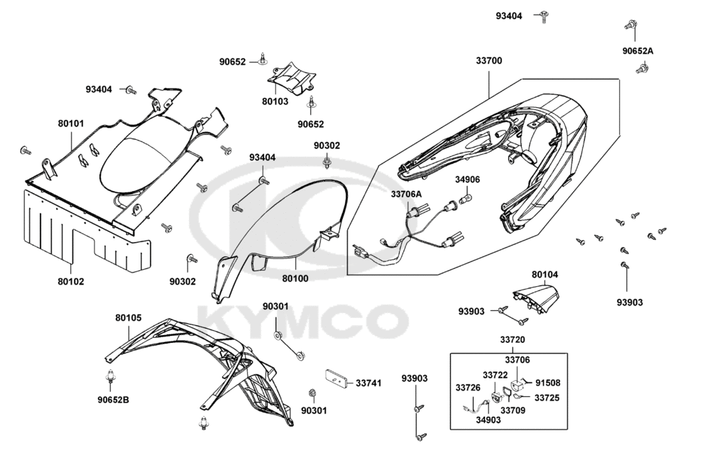 Rücklicht & hintere Radabdeckung
