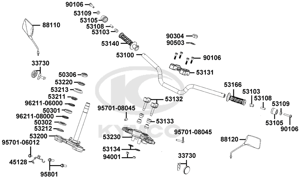 Lenker, Gabeljoch & Spiegel