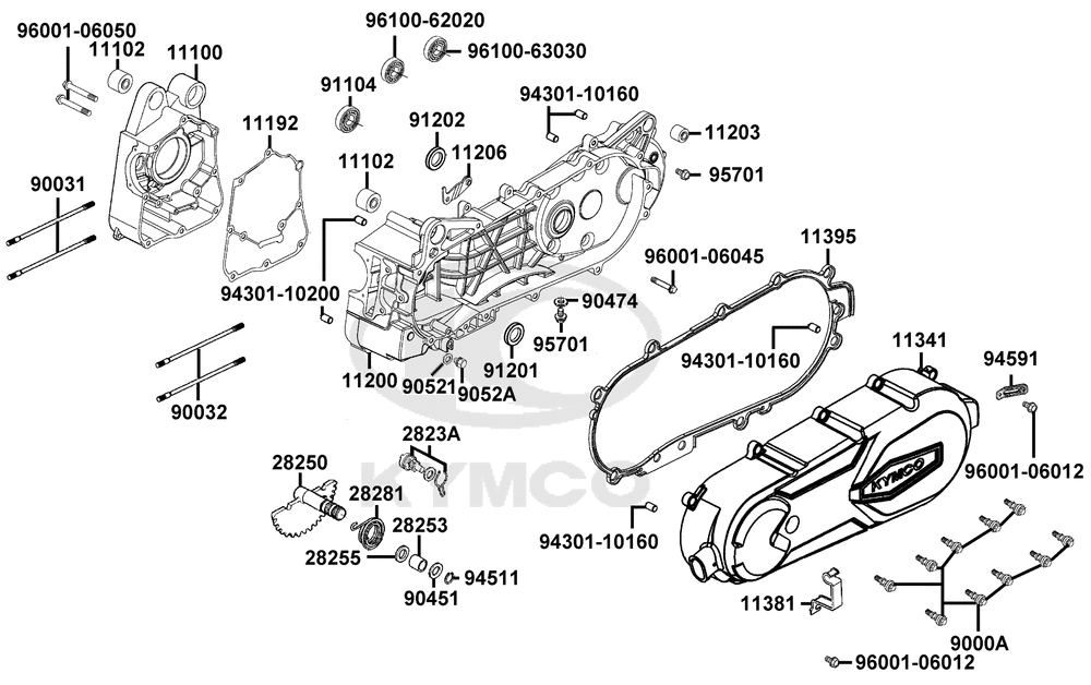 Kurbelgehäuse - Variomatikdeckel