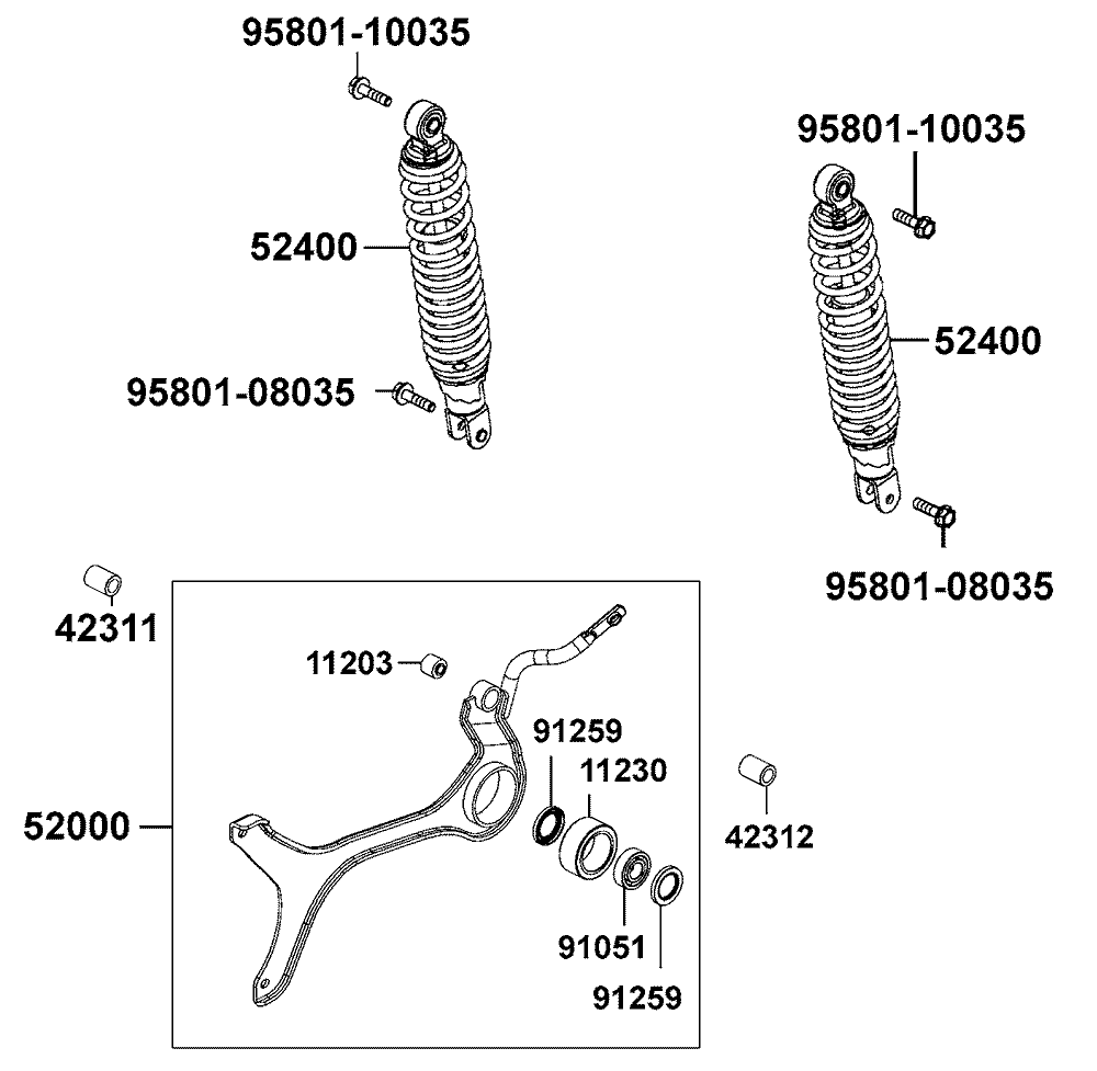 Stossdämpfer hinten