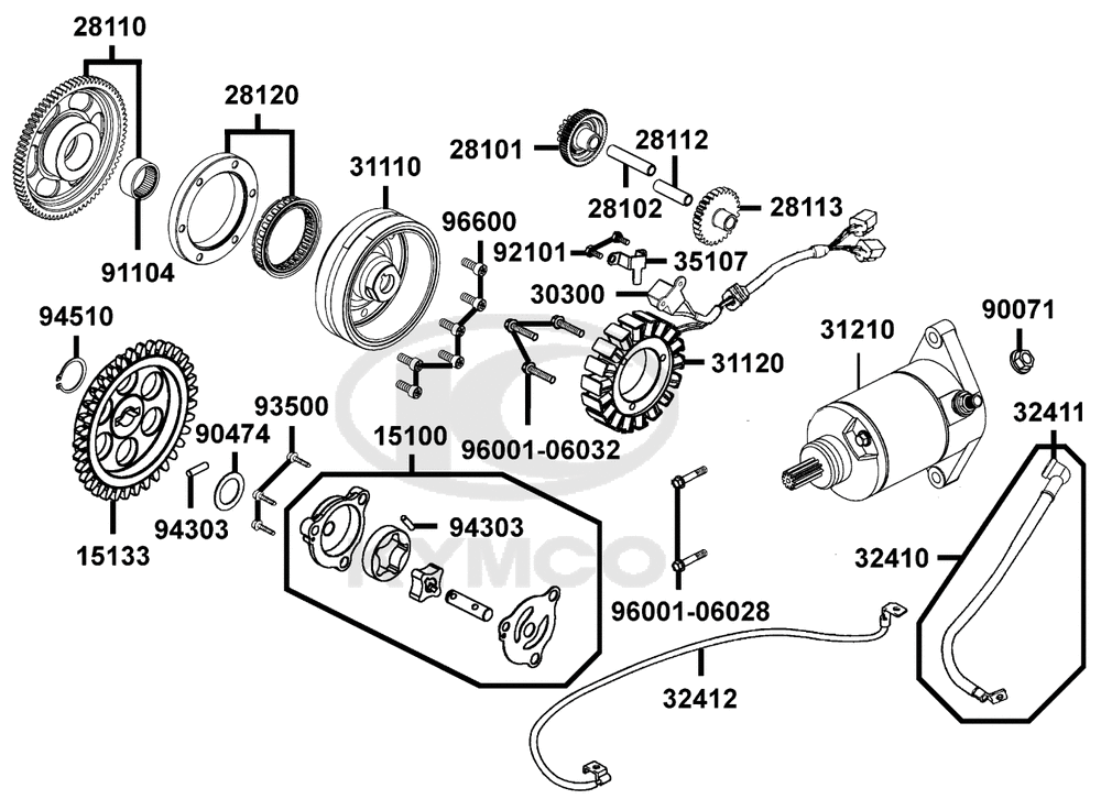 Lichtmaschine-Anlasser-Ölpumpe