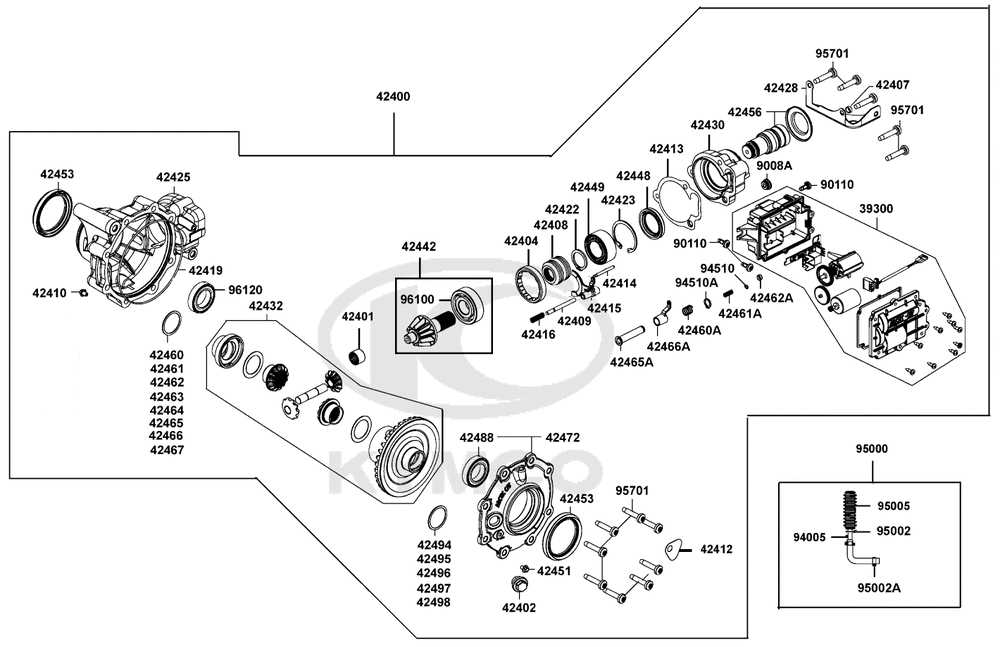 Kardangetriebe vorne