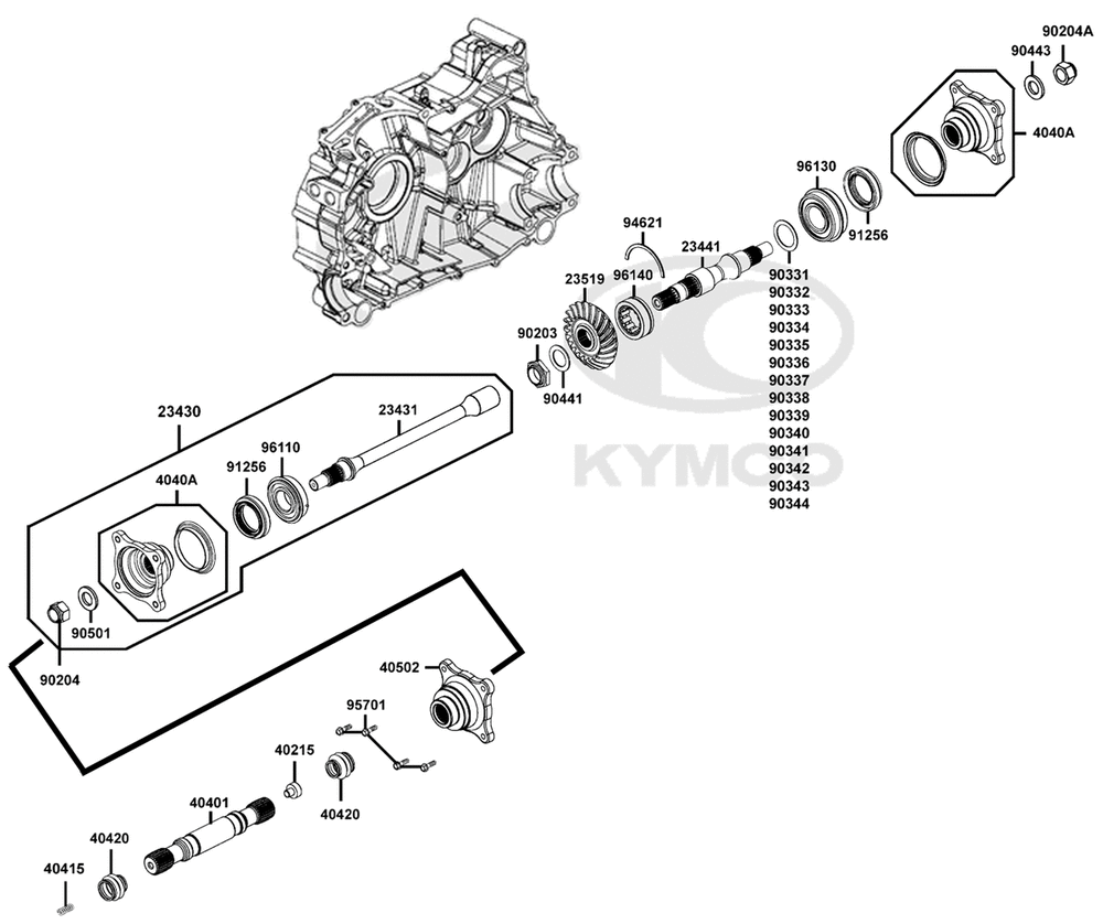 Getriebeausgangswellen-Kardan vo