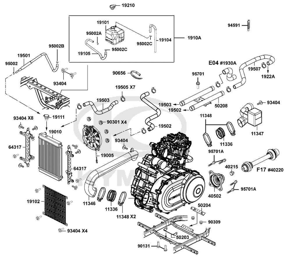 Kühlanlage-Luftschlauch Vario