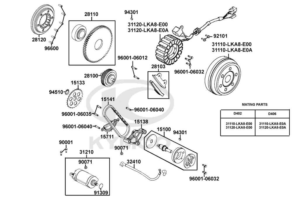 Lichtmaschine, Anlasser & Ölpumpe