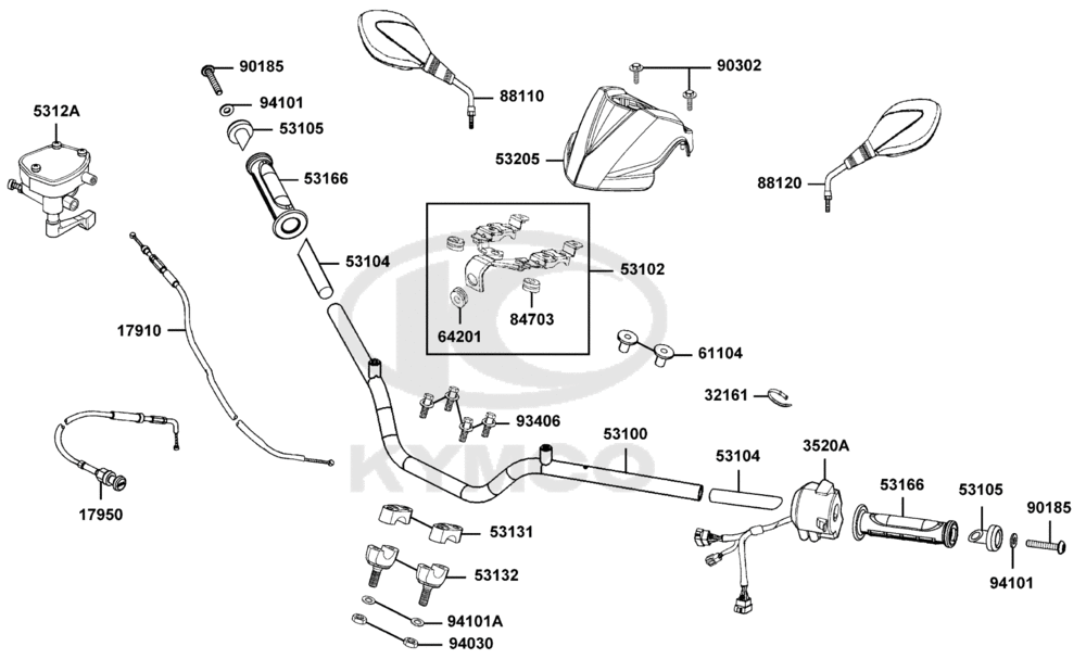 Lenker, Spiegel & Bowdenzüge