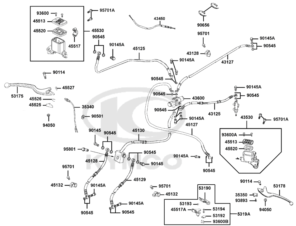 Hauptbremszylinder vorne & Bremsschläuche