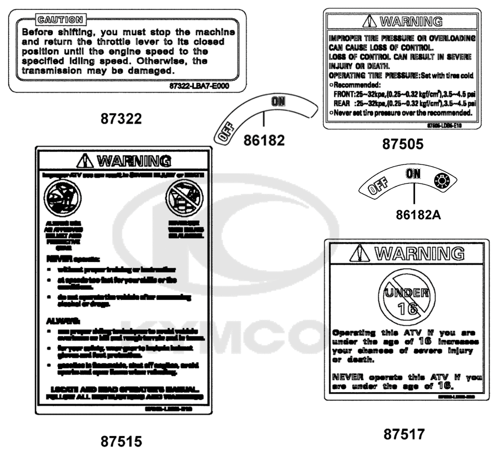 Aufkleber & Hinweis - Schilder