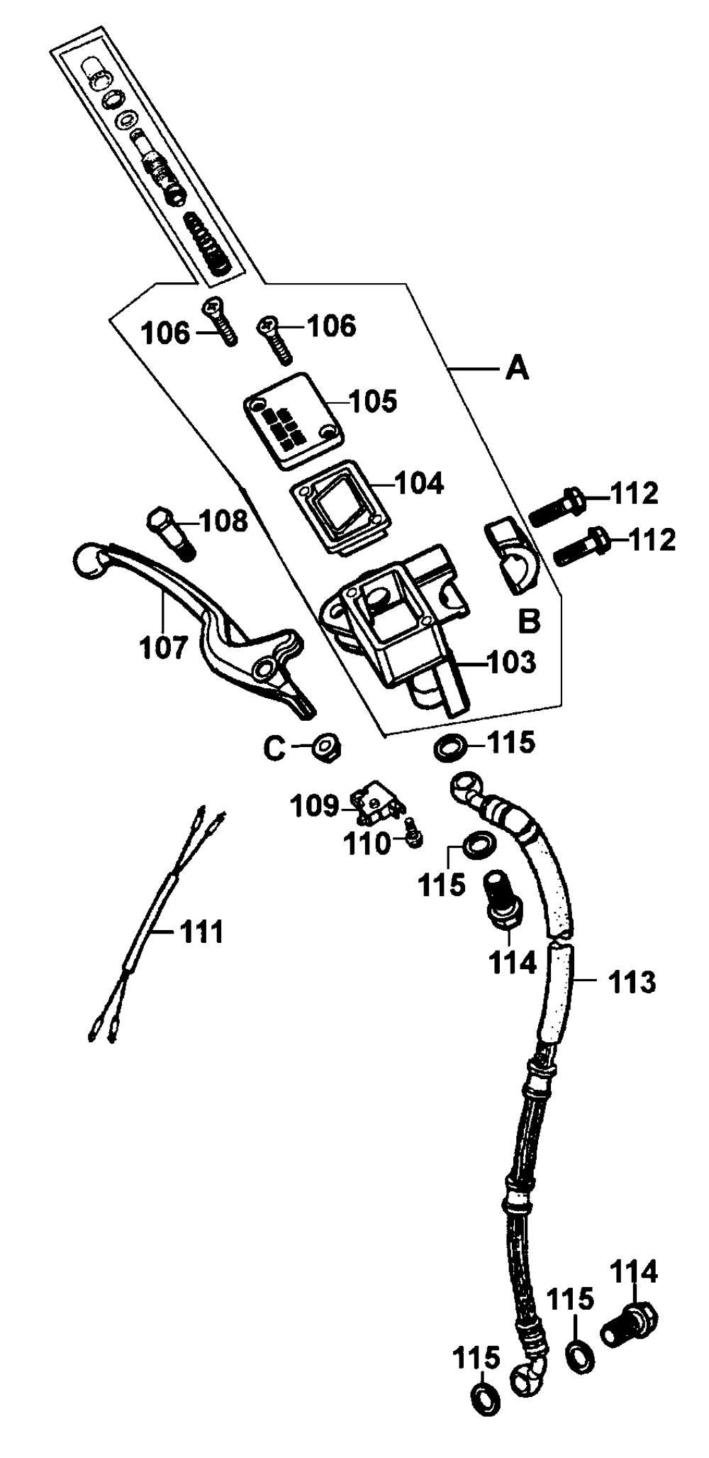 Hauptbremszylinder vorne