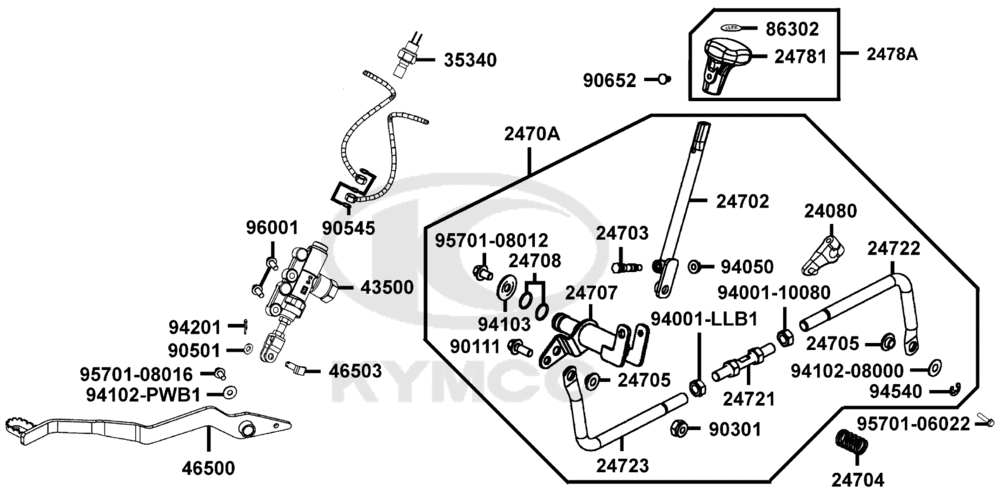 Hauptbremszyl. hinten, Fußbremse