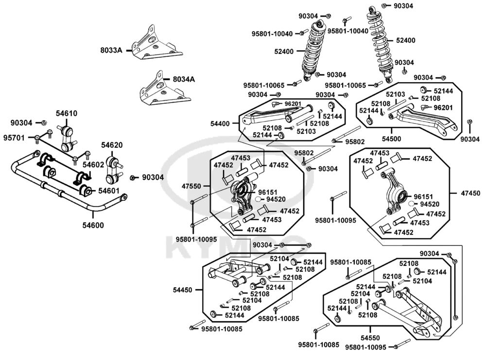 Radaufhängung hinten & Stoßdämpf