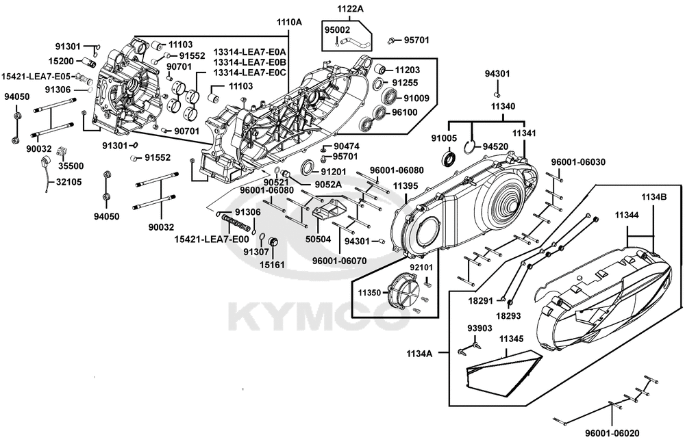 Kurbelgehäuse & Variomatikdeckel