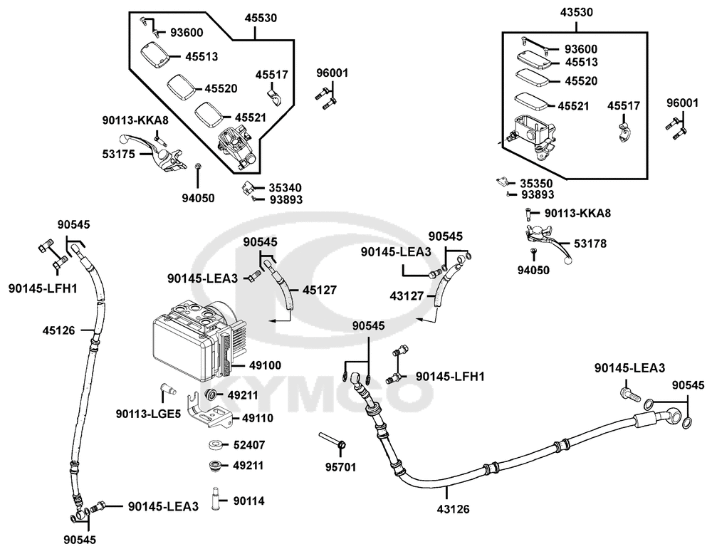 Hauptbremszylinder, Bremsleitungen & Steuergerät ABS