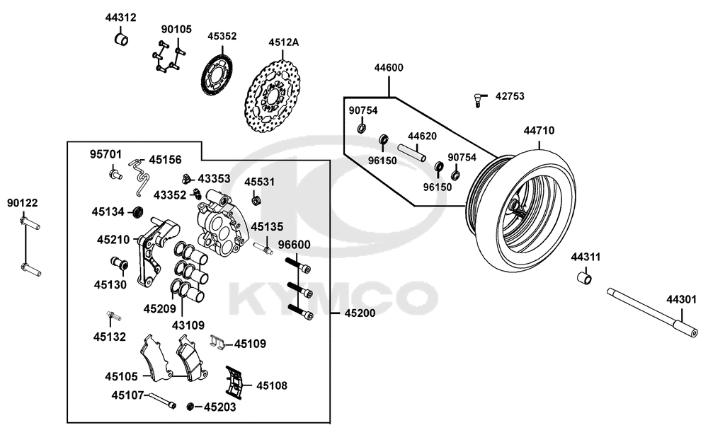 Vorderrad mit Bremse