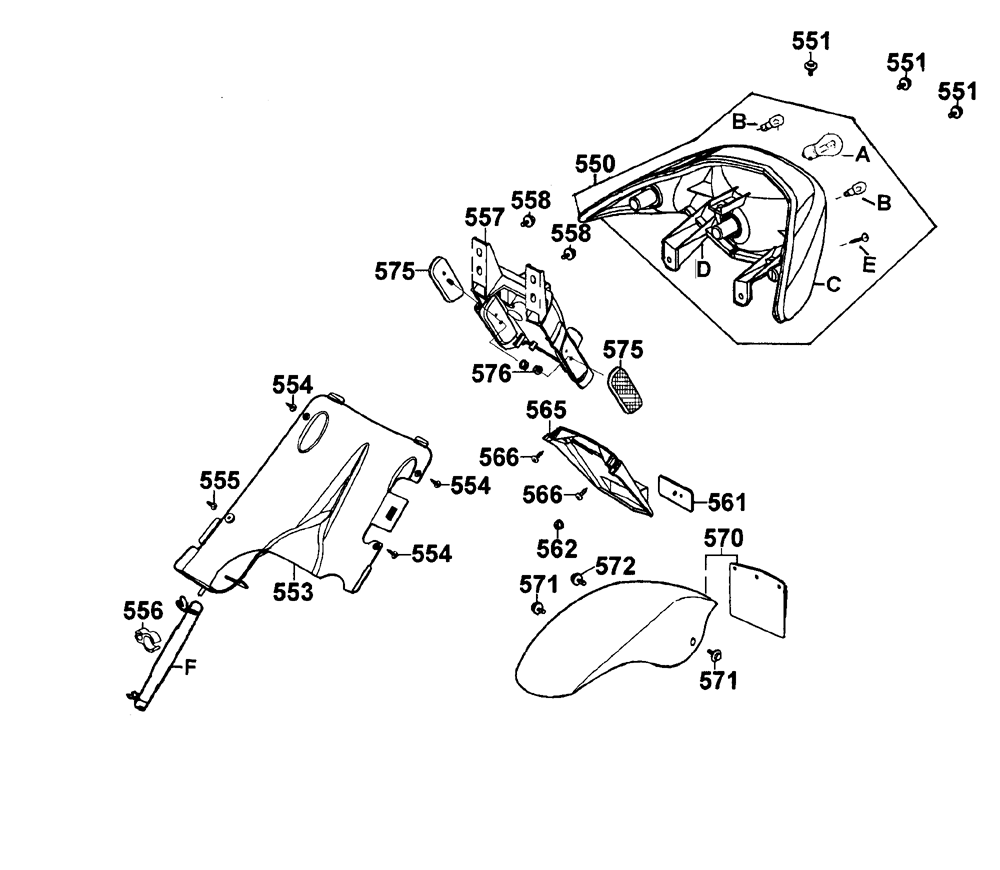 Rücklicht & hintere Radabdeckung
